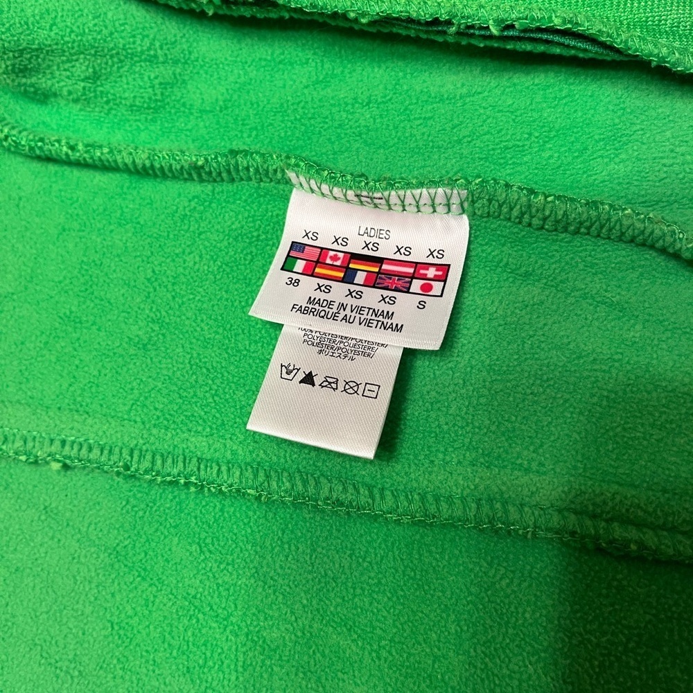 Spyder Major Cable Knit Neon Green Full Zip Fleece Lined Jacket Coat Size XS - Picture 12 of 13